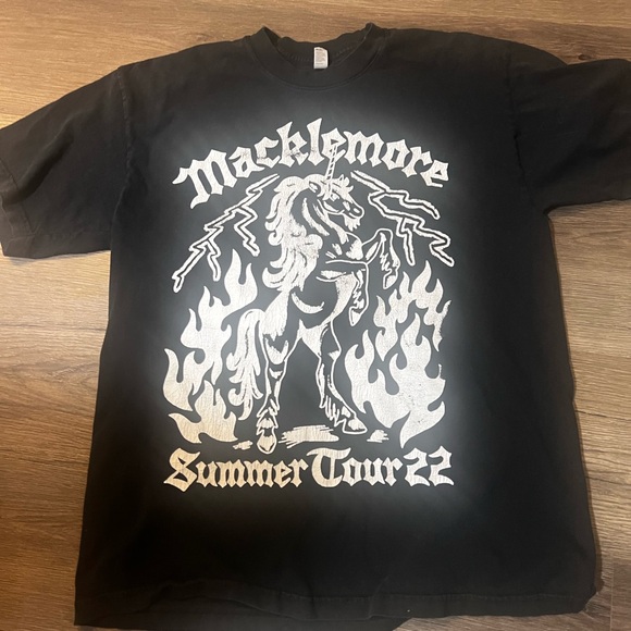 Macklemore Summer Tour 2022 Concert T-shirt Adult Sz L Black Hip Hop Two Sided - Picture 2 of 8